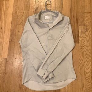 Calvin Klein Dress Shirt in Gray- Large